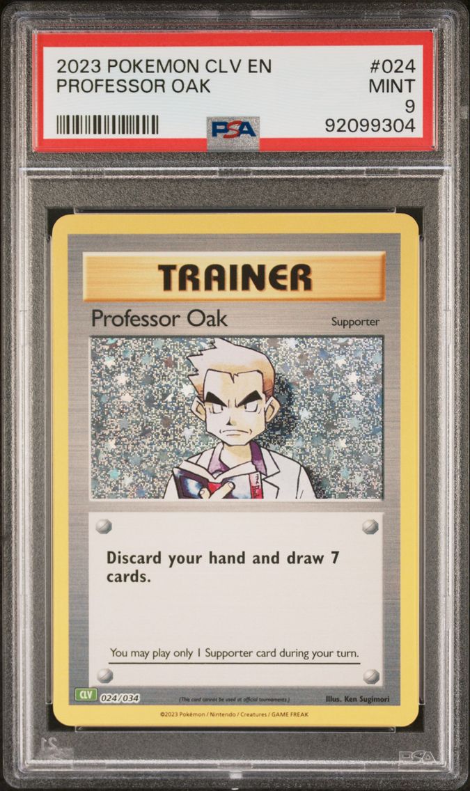 2023 #024 Professor Oak PSA 9 CLV-Trading Card Game Classic Venusaur & Lugia EX Deck