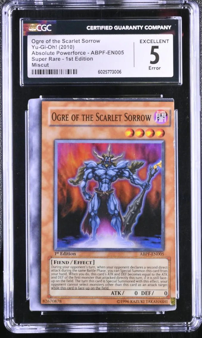 2010 #ABPF-EN005 Ogre of the Scarlet Sorrow 1st Edition CGC 5 Absolute Powerforce - English