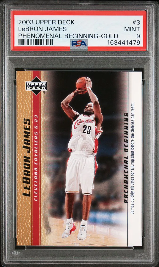 2003 #3 LeBron James PSA 9 Upper Deck Lebron James Phenomenal Beginnings
