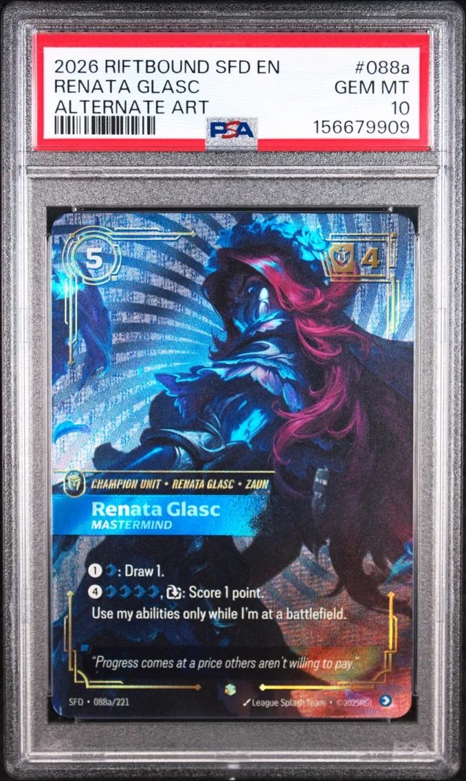 2026 #088a Renata Glasc - Mastermind PSA 10 Riftbound: League of Legends Sfd-Spiritforged