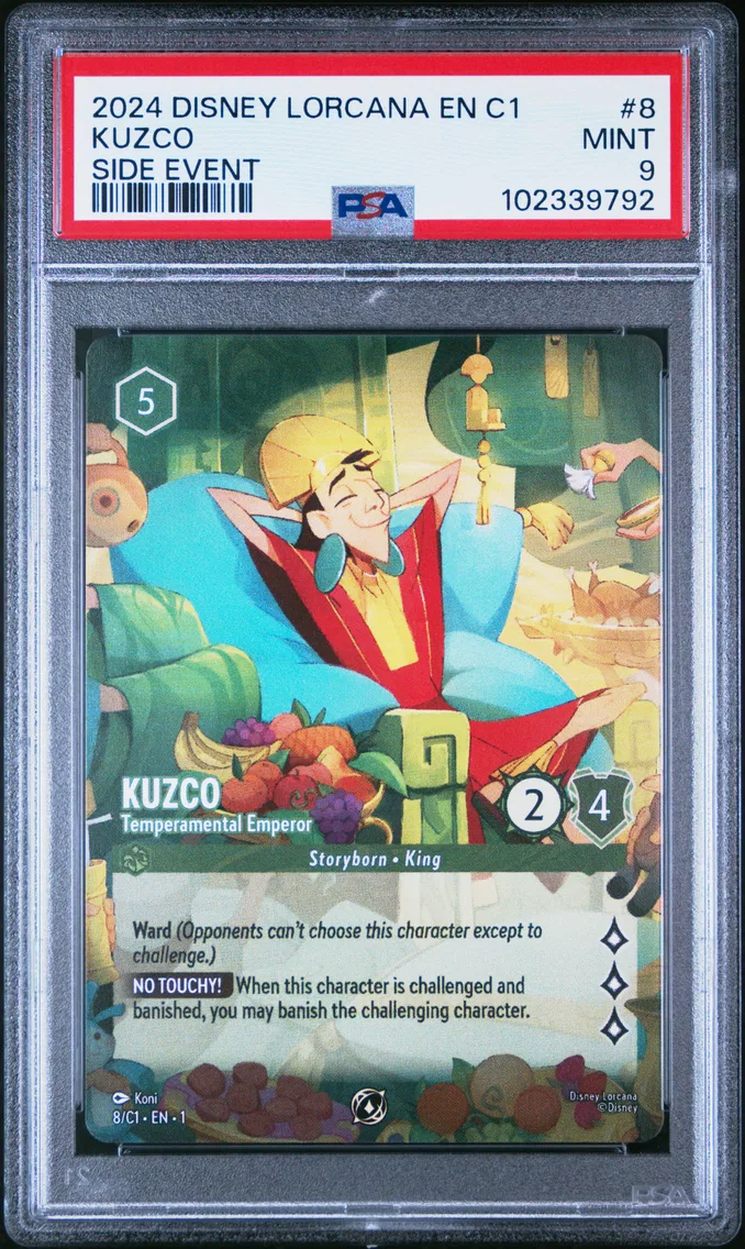 2024 #8 Kuzco - Temperamental Emperor PSA 9 Disney Lorcana EN C1-Lorcana Challenge Promo