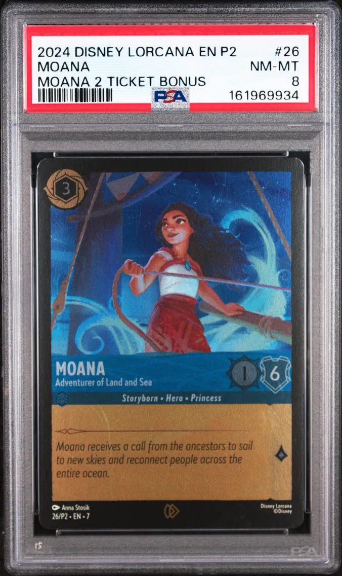 2024 #26 Moana - Adventurer of Land and Sea PSA 8 Disney Lorcana EN P2-Promo