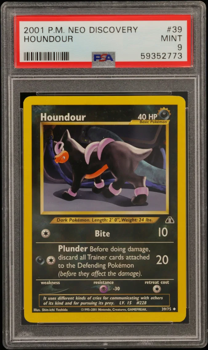 2001 #39 Houndour PSA 9 Neo Discovery