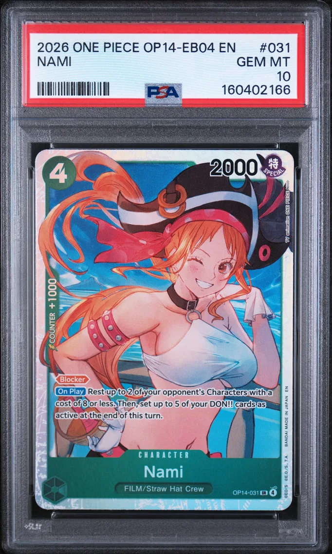 2026 #031 Nami PSA 10 One Piece OP14-EB04-the Azure Sea's Seven