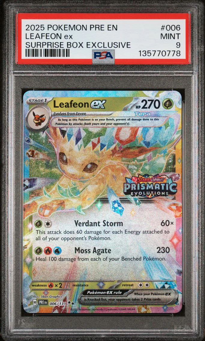 2025 #006 Leafeon EX PSA 9 Pre E