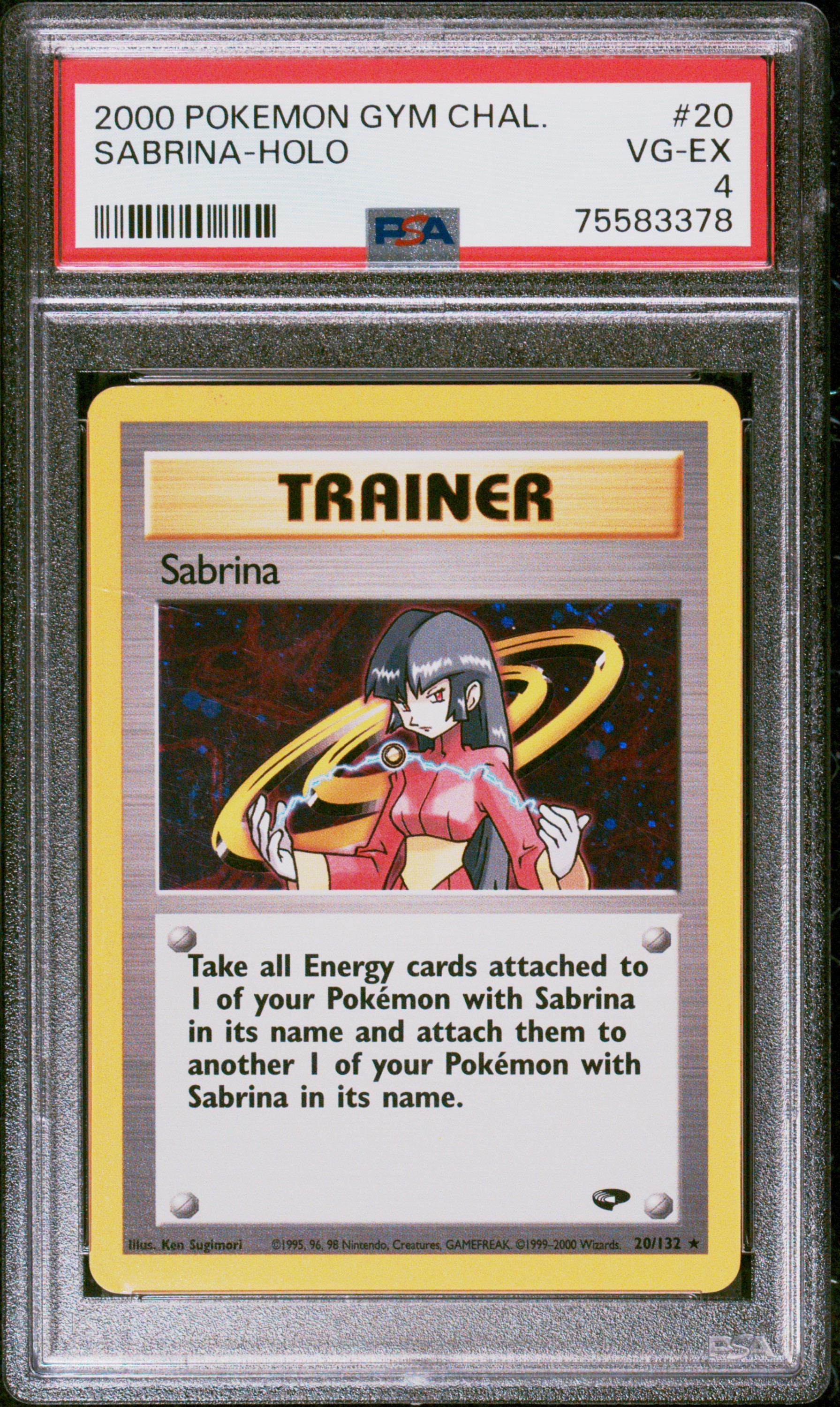 2000 #20 Sabrina-Holo PSA 4 Gym Challenge