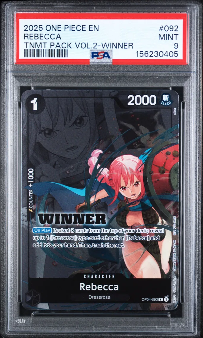 2025 #092 Rebecca PSA 9 One Piece Tournament Pack Vol.2