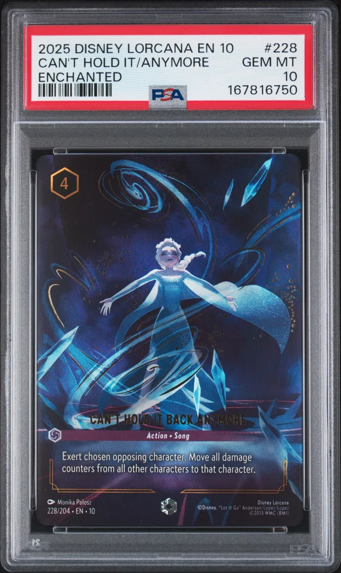 2025 #228 Can't Hold It Back Anymore PSA 10 Disney Lorcana EN 10-Whispers in the Well