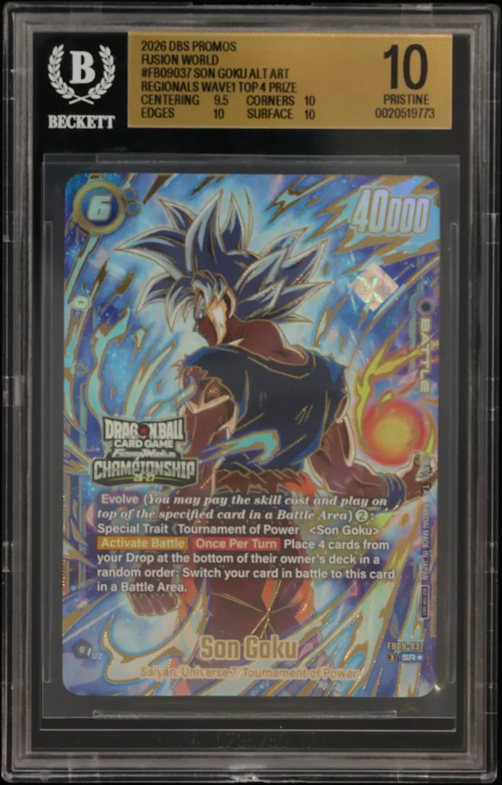 2026 #FB09037 Son Goku ALT ART SR/(Championship 26-27 Regionals Wave1 Top 4 Prize) BGS 10 Dragon Ball Super Card Game Fusion World Promos