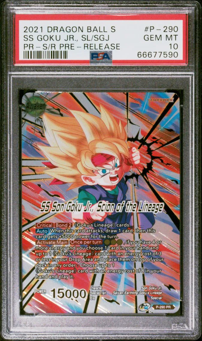 2021 #P-290 Son Goku Jr./SS Son Goku Jr., Scion of the Lineage PSA 10 Dragon Ball Super Promos