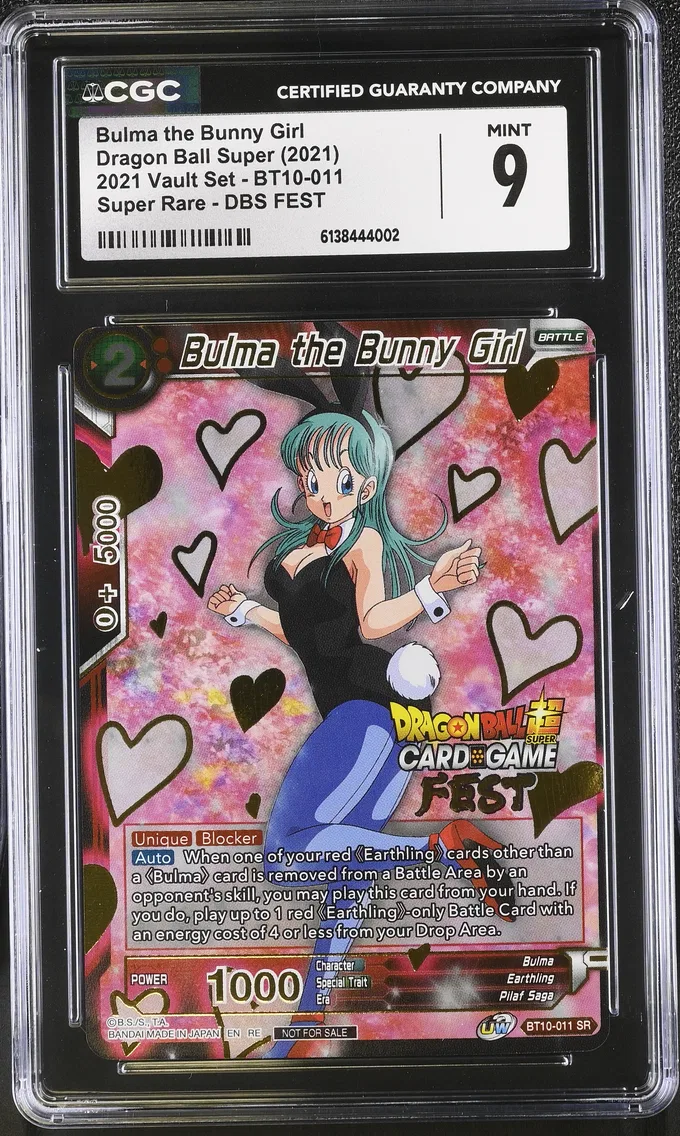 2021 #BT10-011 Bulma the Bunny Girl CGC 9 2021 Vault Set - English
