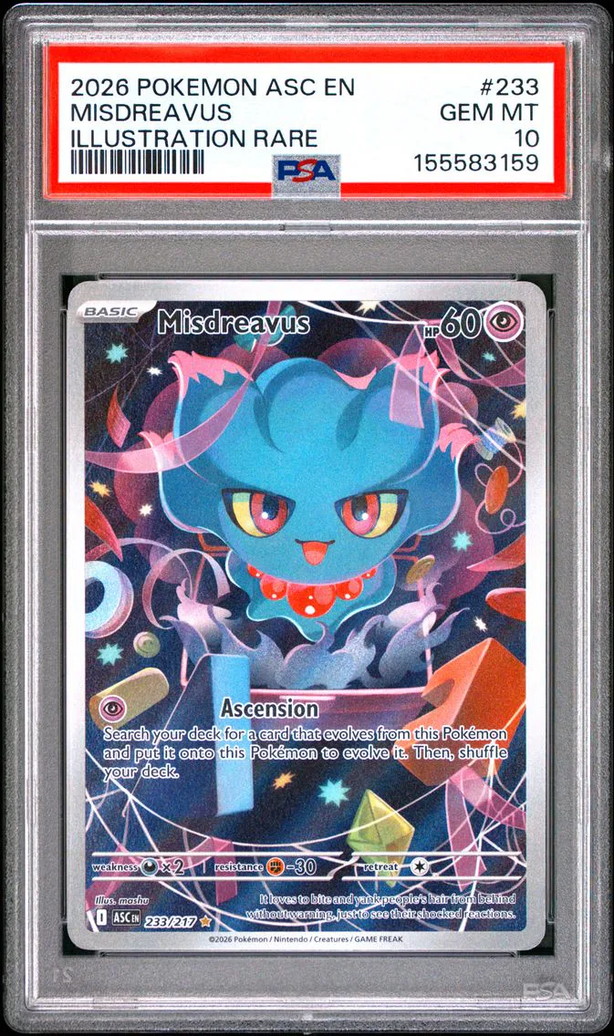 2026 #233 Misdreavus PSA 10 Asc EN-Ascended Heroes