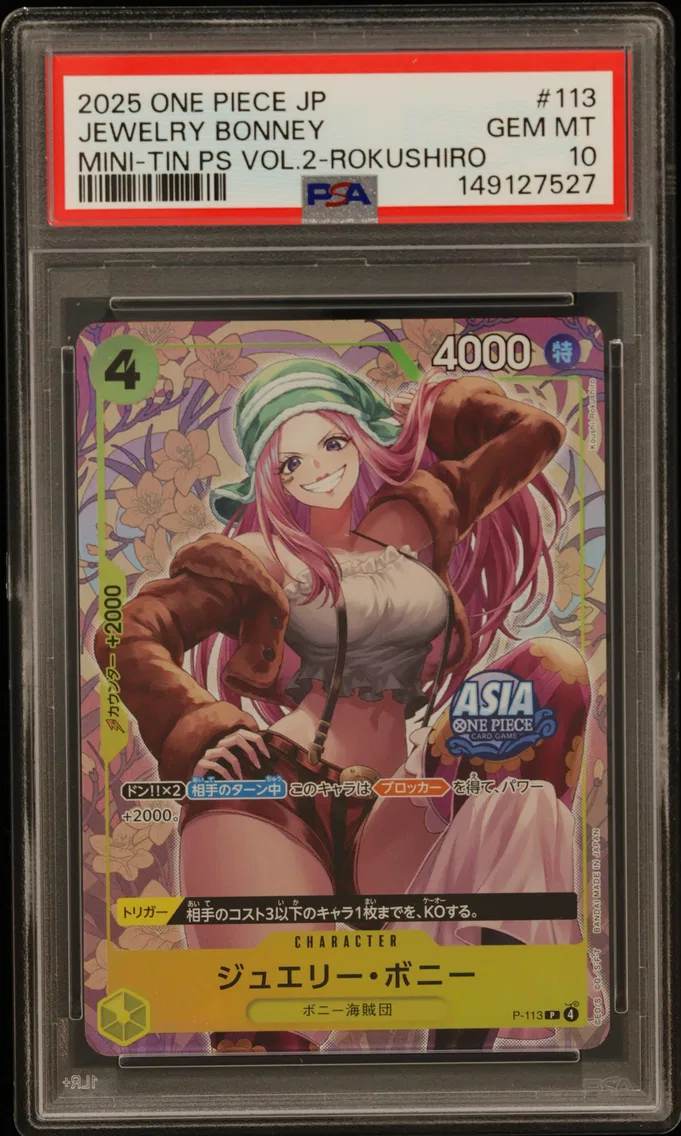 2025 #113 Jewelry Bonney PSA 10 One Piece Japanese Mini-Tin Pack Set Vol.2