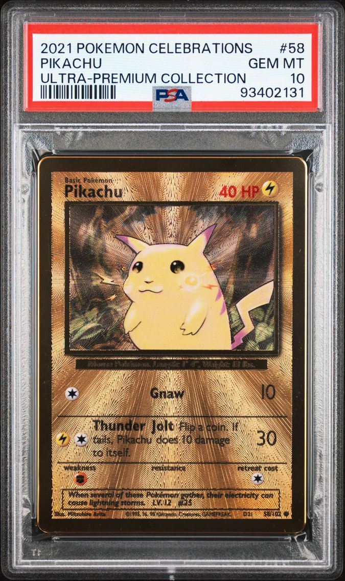 2021 #58 Pikachu PSA 10 Celebrat