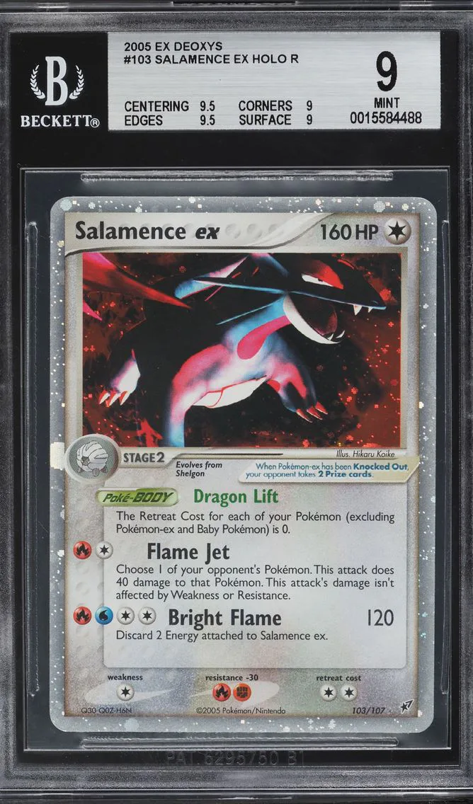 2005 #103 SALAMENCE EX BGS 9 POKEMON EX DEOXYS HOLO