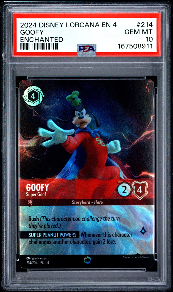 2024 #214 Goofy - Super Goof PSA 10 Disney Lorcana EN 4-Ursula's Return