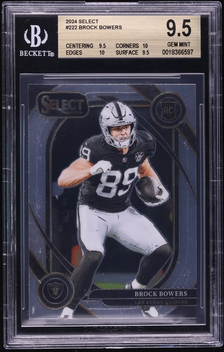 2024 #222 Select Brock Bowers ROOKIE GEM MINT BGS 9.5