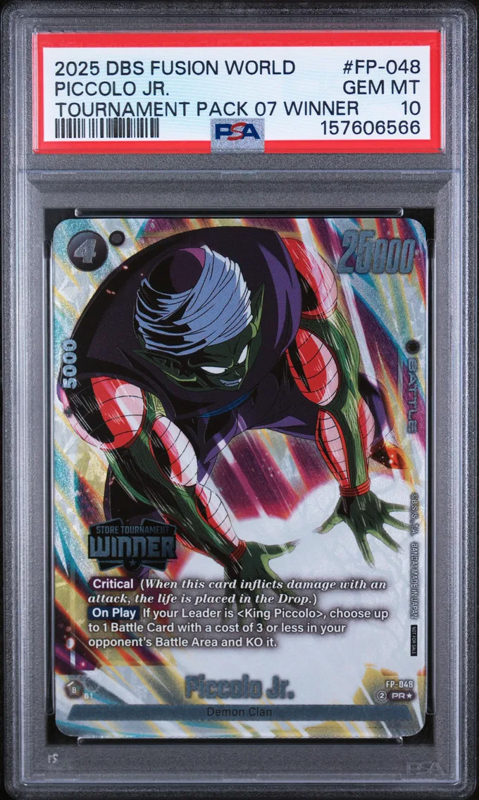 2025 #FP-048 Piccolo Jr. PSA 10 Dragon Ball Super Card Game Fusion World Tournament Pack 07 Winner