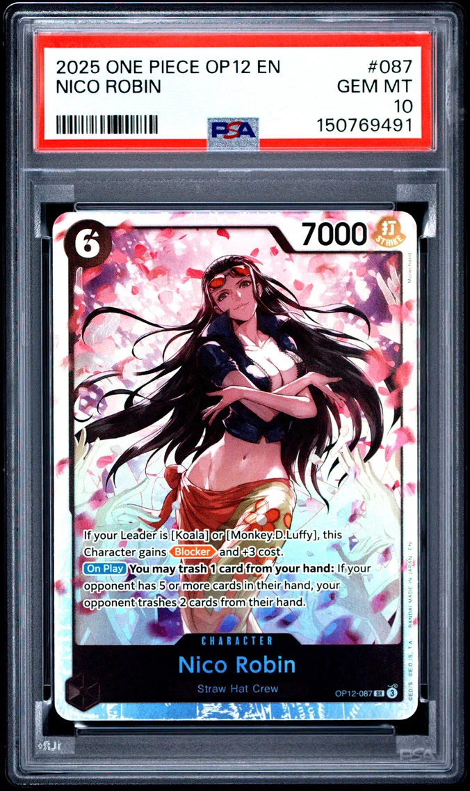 2025 #087 Nico Robin PSA 10 One Piece OP12-Legacy of the Master