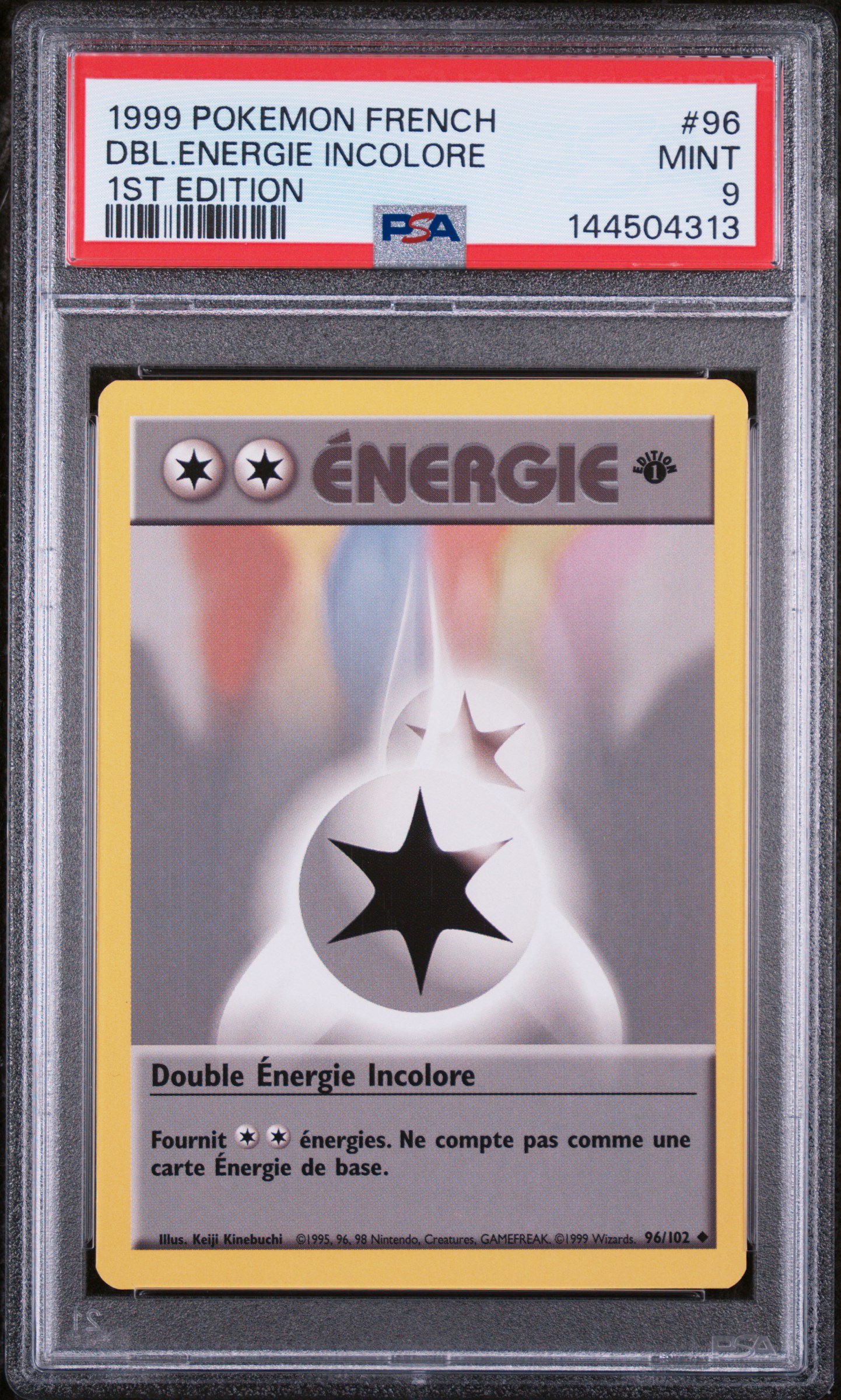 1999 #96 Double Energie Incolore 1st Edition PSA 9 French