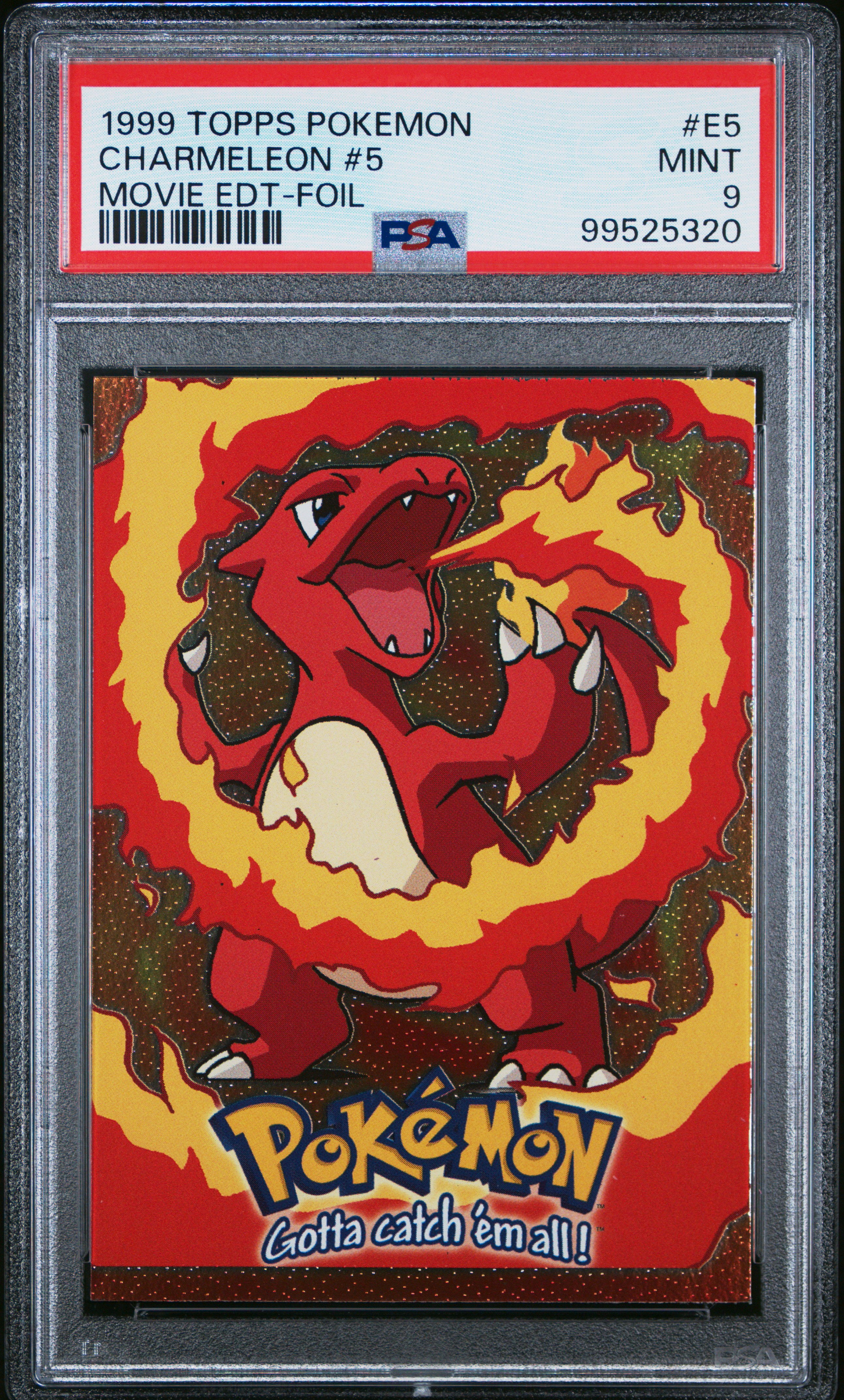 1999 #E5 Charmeleon #5 PSA 9 Topps The Movie Edt