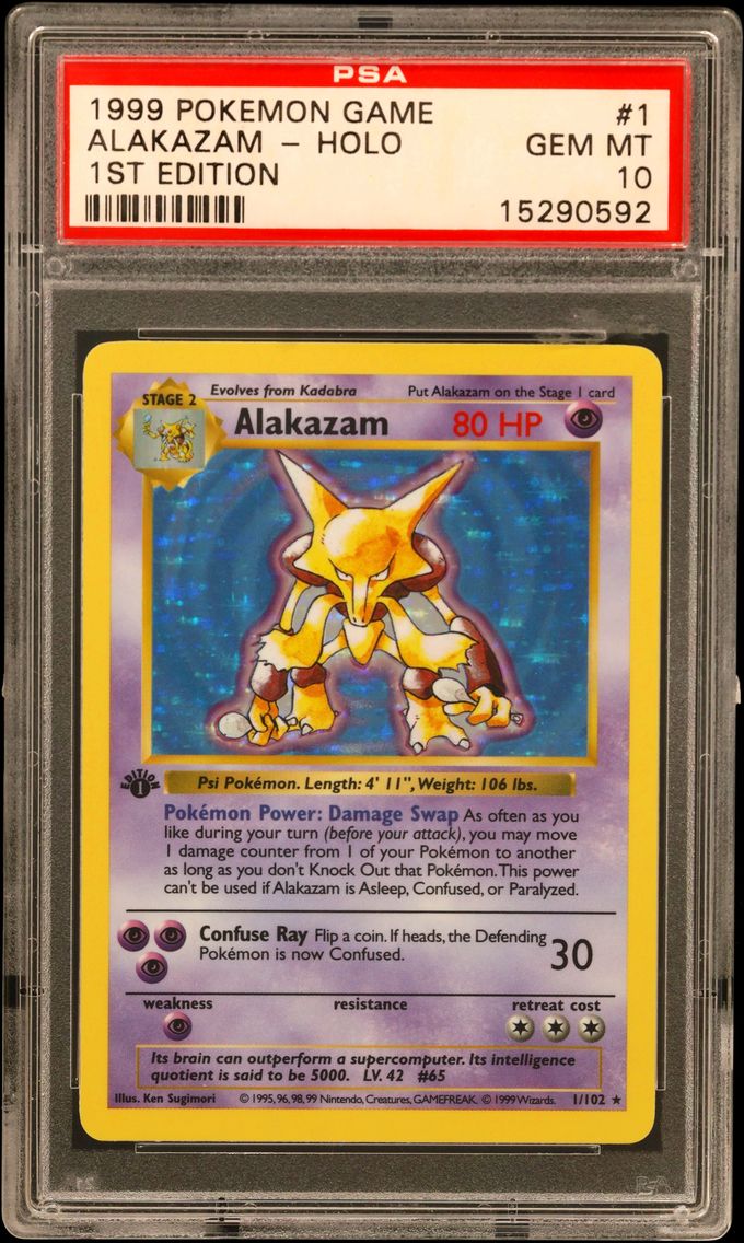 1999 #1 Alakazam-Holo 1st Editio
