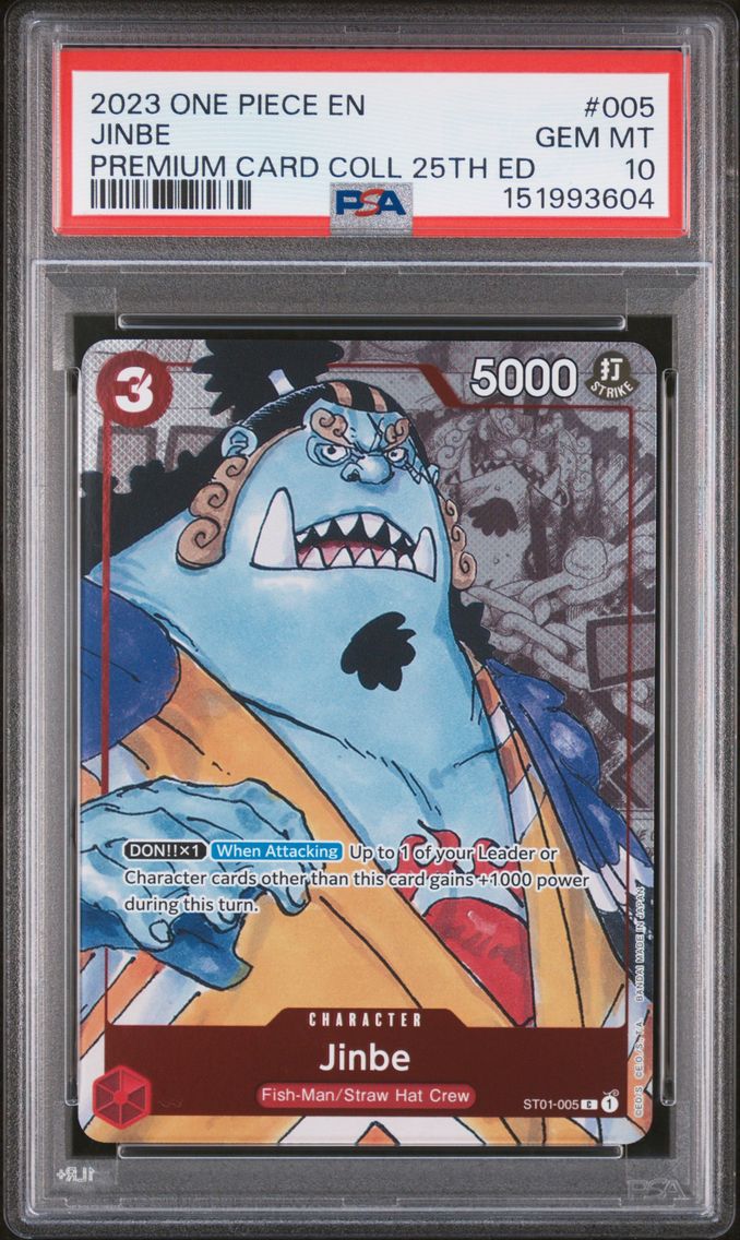 2023 #005 Jinbe PSA 10 One Piece Premium Card Collection 25th Edition