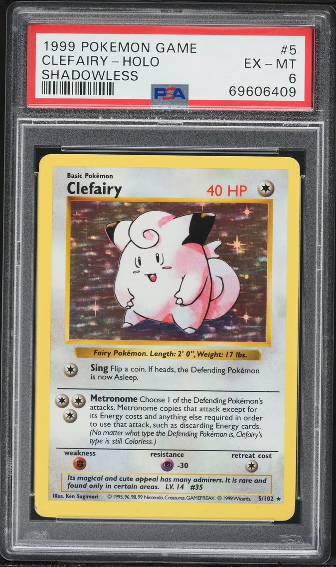 1999 #5 Clefairy-Holo PSA 6 Game Pokemon