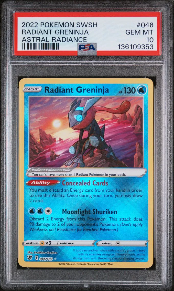2022 #046 Radiant Greninja PSA 10 Sword & Shield Astral Radiance