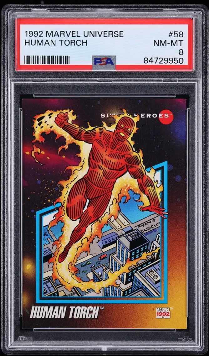 1992 #58 Impel Marvel Universe Human Torch NM-MT PSA 8