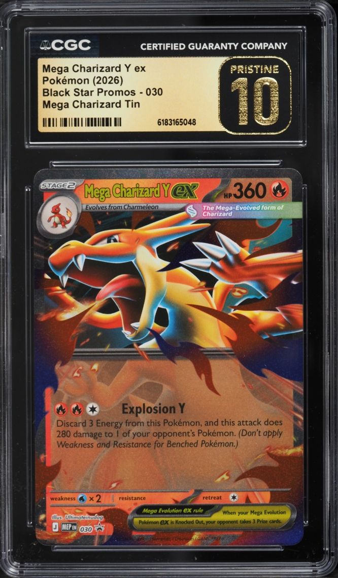2026 Pokemon Mega Evolution Promo Tin Mega Charizard Y EX #30 CGC 10 PRISTINE