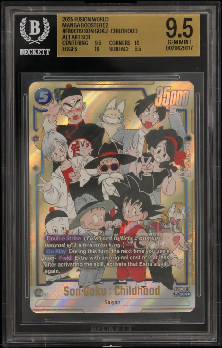 2025 #FB06119 Son Goku : Childhood ALT ART SCR BGS 9.5 Dragon Ball Super Card Game Fusion World Manga Booster 02