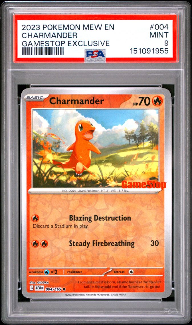 2023 #004 Charmander PSA 9 Mew EN-151