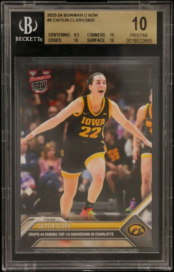 2023 #2 Caitlin Clark/2820* BGS 10 Bowman University Now