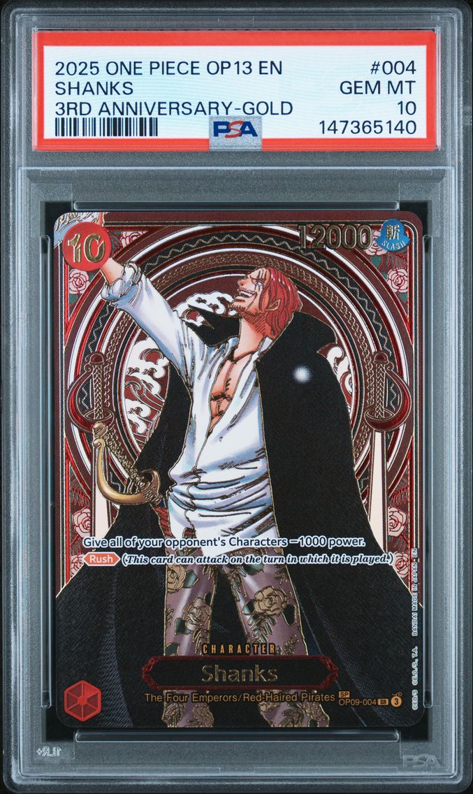 2025 #004 Shanks PSA 10 OP13-Car
