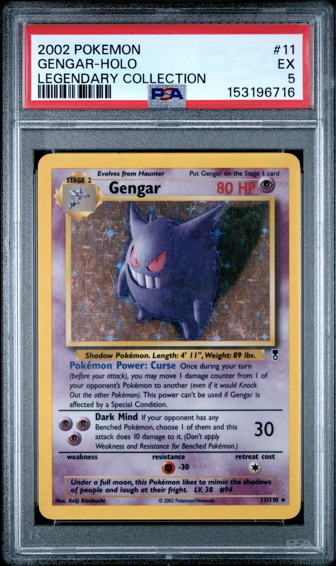 2002 #11 Gengar-Holo PSA 5 Legendary Collection