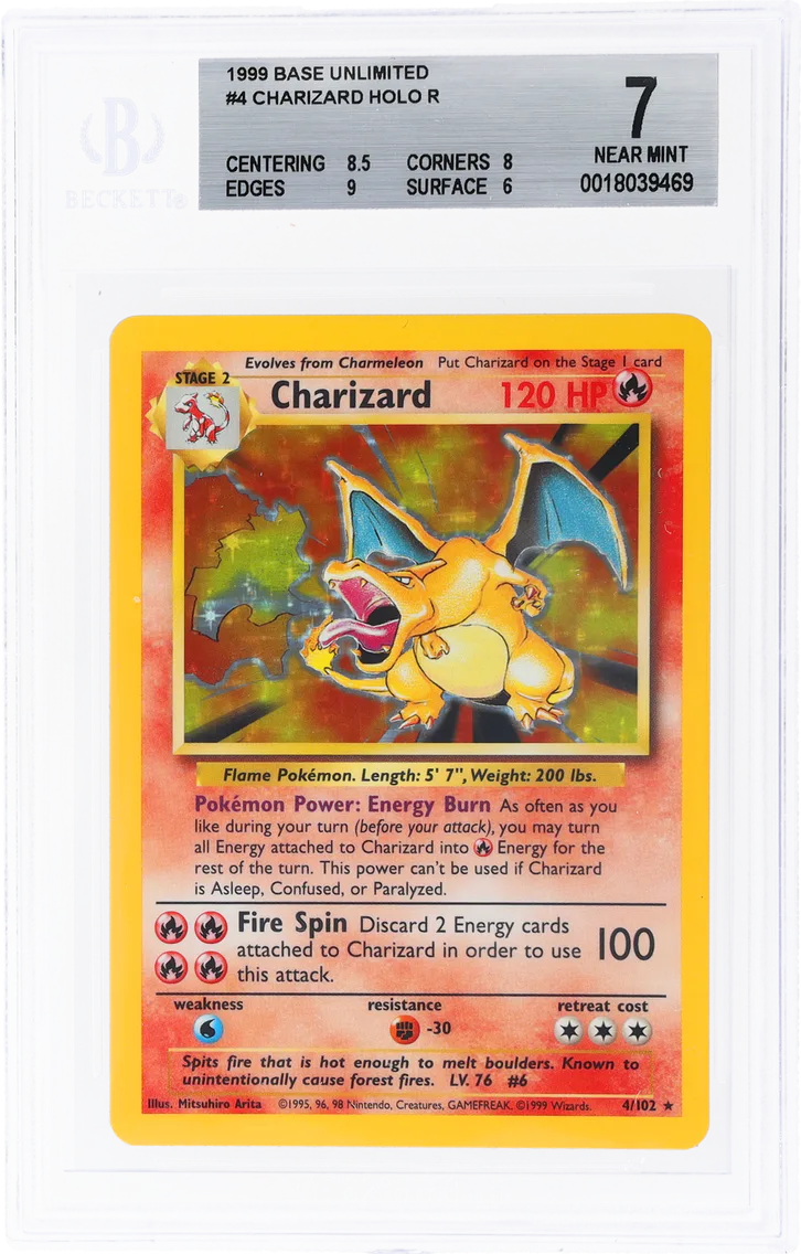 1999 #4 Charizard-Holo BGS Game Pokemon - Collector Crypt