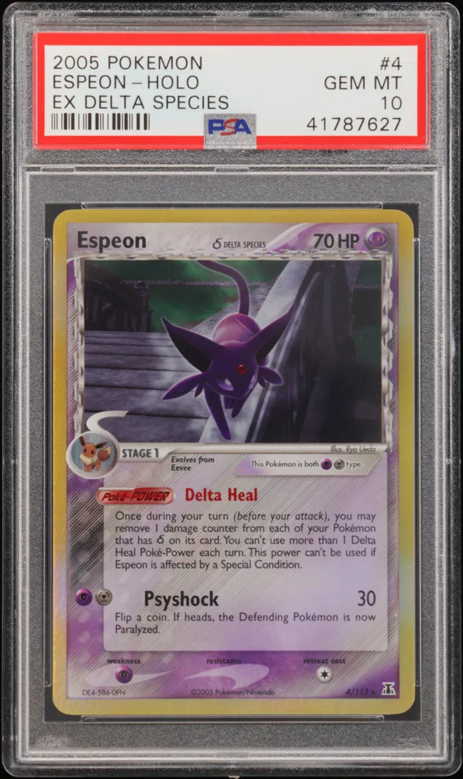 2005 #4 Espeon-Holo PSA 10 EX De