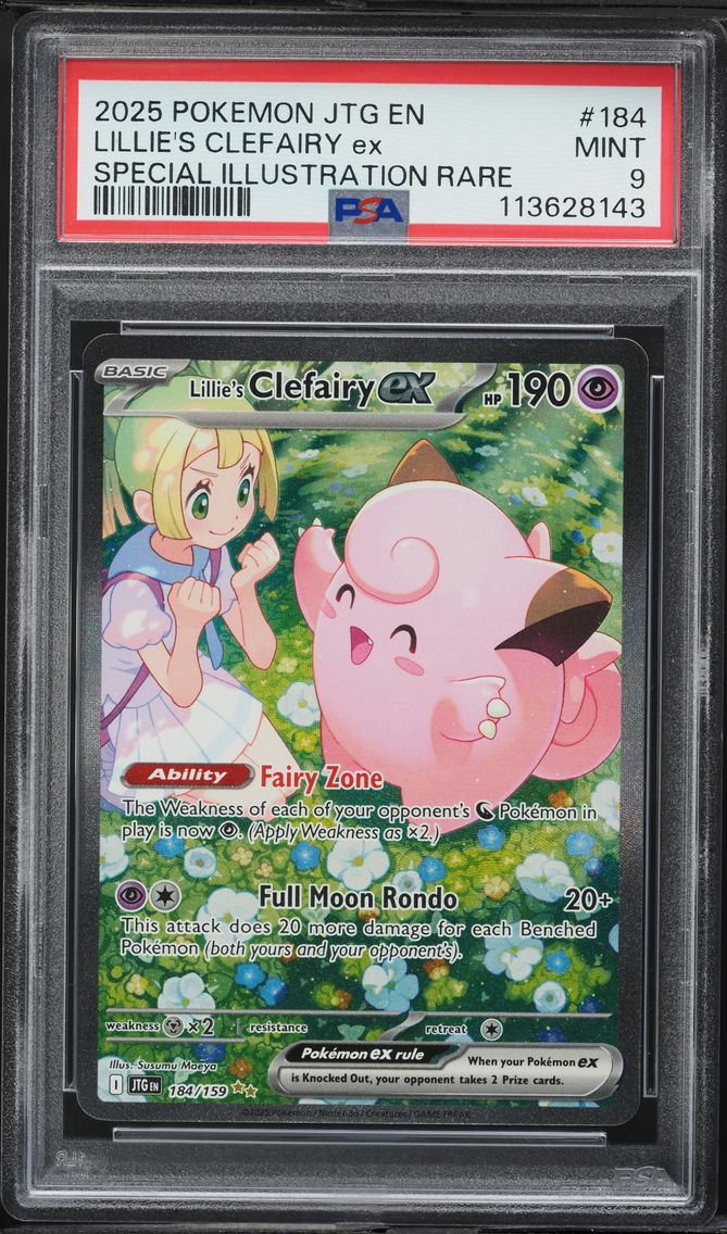 2025 #184 Lillie's Clefairy EX PSA 9 Jtg EN-Journey Together Pokemon