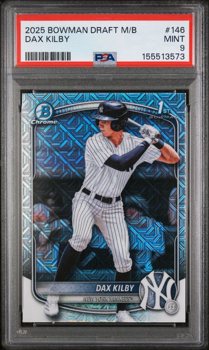 2025 #146 Dax Kilby PSA 9 Bowman Draft Mega Box Chrome Prospects