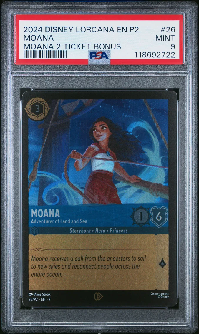 2024 #26 Moana - Adventurer of Land and Sea PSA 9 Disney Lorcana EN P2-Promo