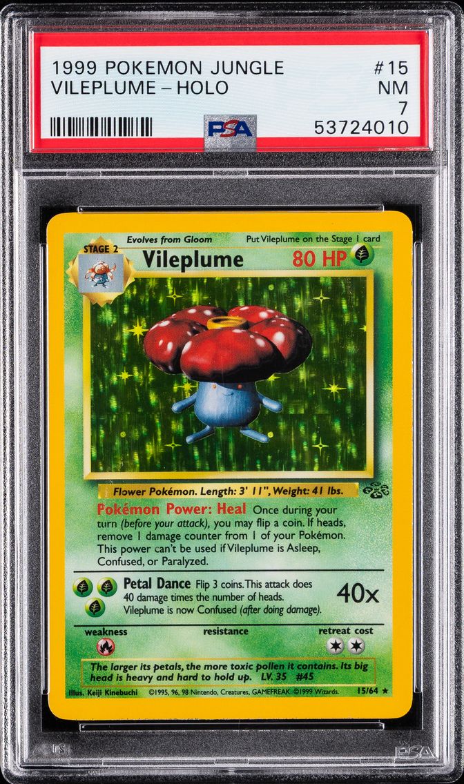 1999 #15 Vileplume-Holo PSA 7 Jungle Pokemon