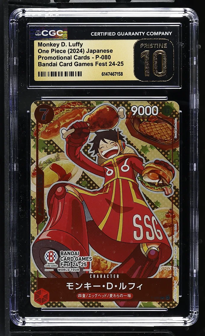 2024 #P-080 Monkey D. Luffy CGC 10 Pristine Promotional Cards - Japanese