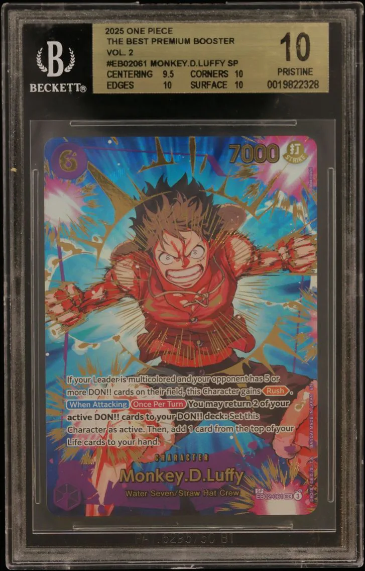 2025 #EB02061 Monkey.D.Luffy SP BGS 10 One Piece Card Game ONE PIECE CARD THE BEST Premium Booster Vol. 2