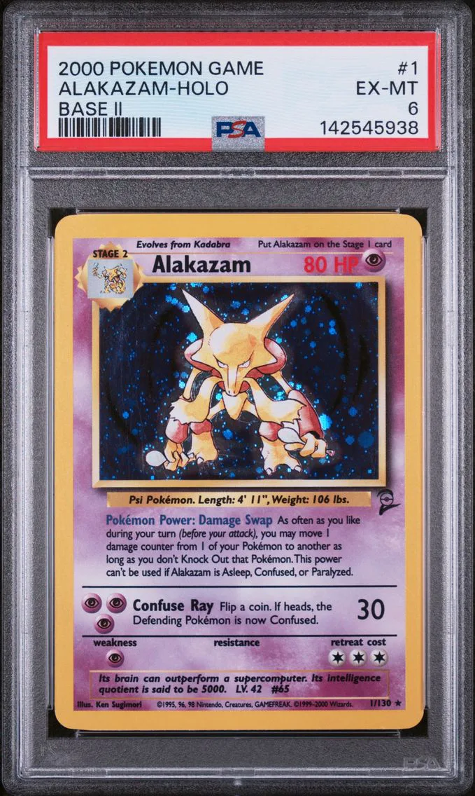 2000 #1 Alakazam-Holo PSA 6 Game Base II