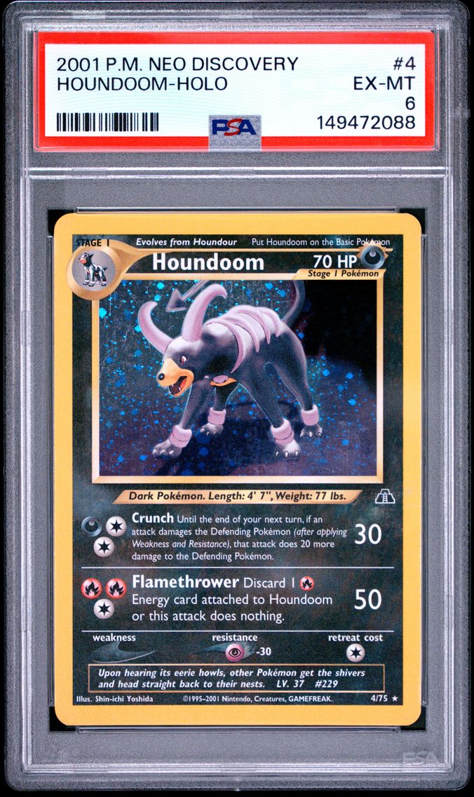 2001 #4 Houndoom-Holo PSA 6 Neo Discovery