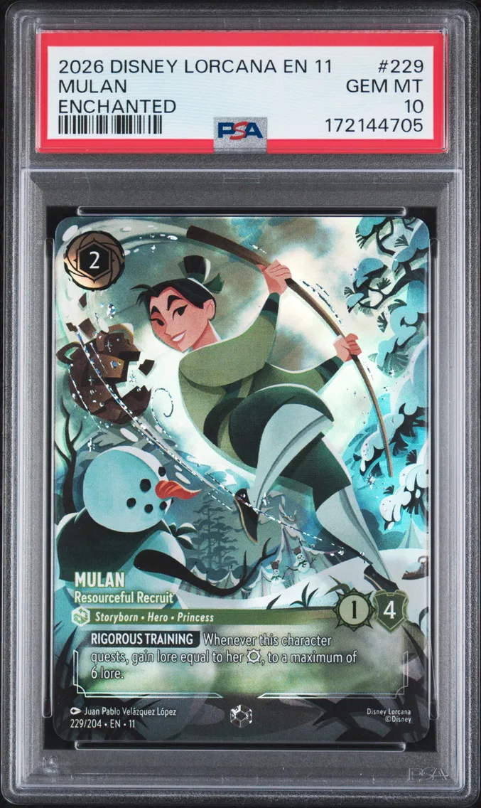2026 #229 Mulan - Resourceful Recruit PSA 10 Disney Lorcana EN 11-Winterspell