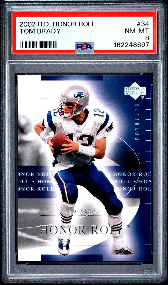 2002 #34 Tom Brady PSA 8 Upper Deck Honor Roll