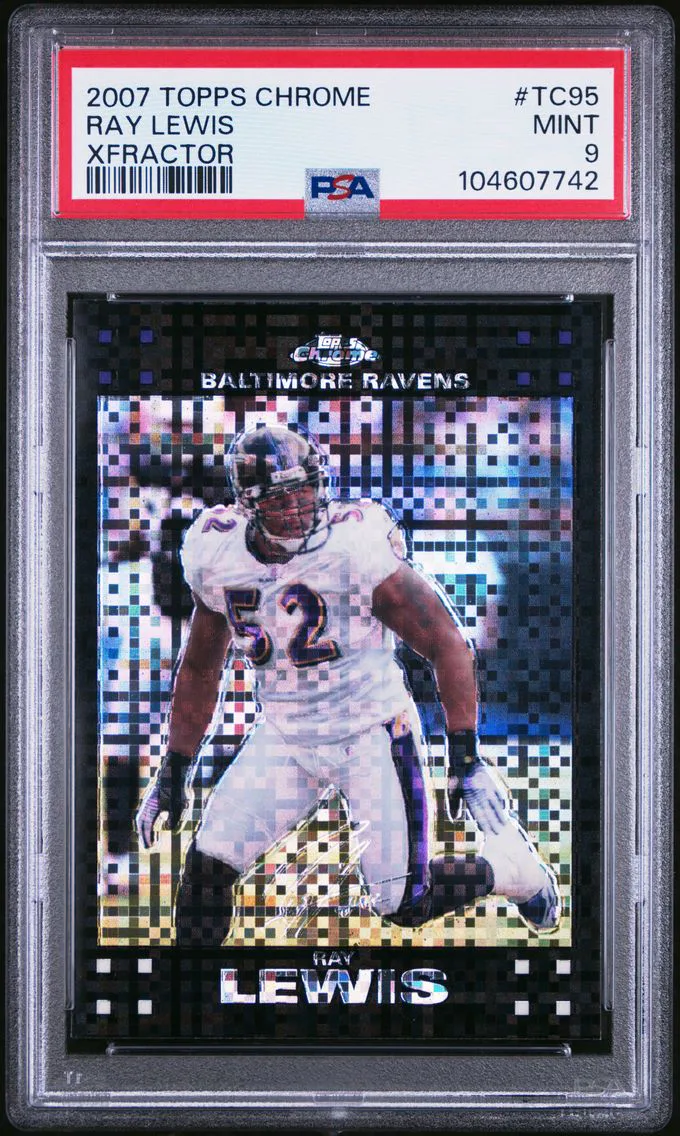 2007 #TC95 Ray Lewis PSA 9 Topps Chrome