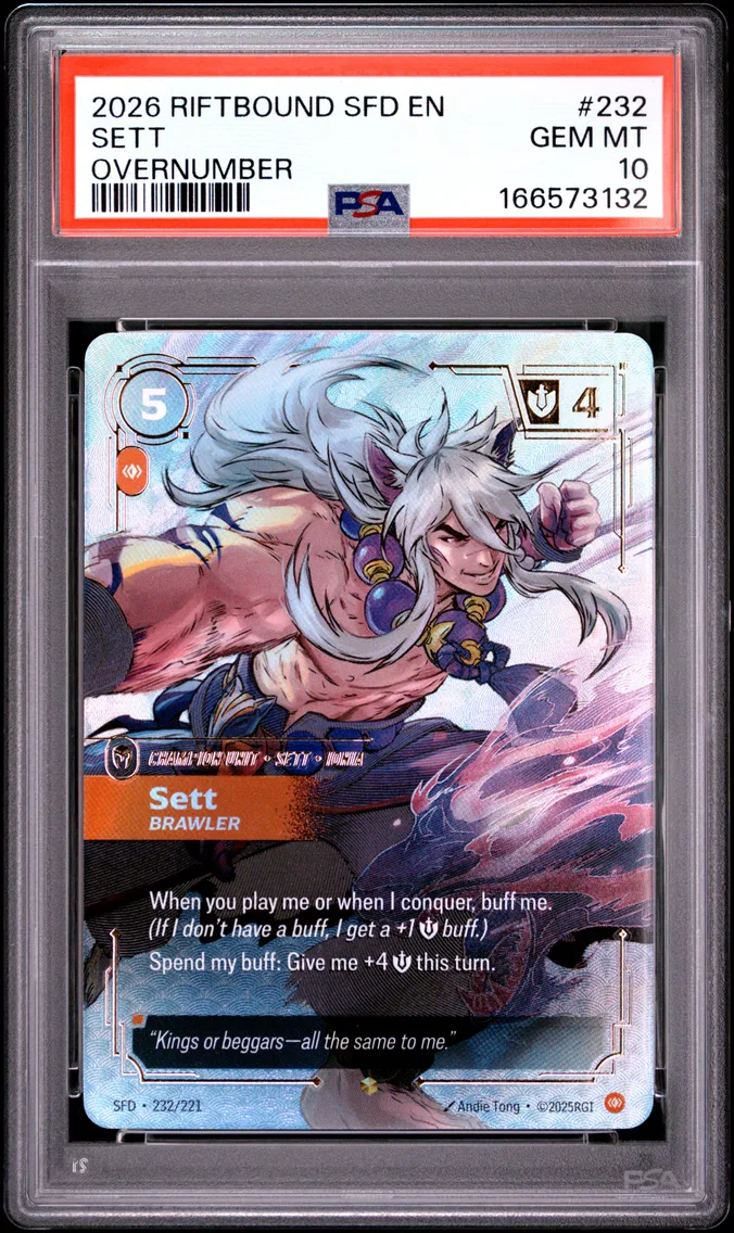 2026 #232 Sett - Brawler PSA 10 Riftbound: League of Legends Sfd-Spiritforged